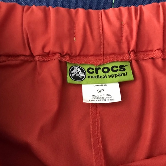 Crocs Medical Scrubs Uniform Women’s S Small Burnt Orange Top & Bottom - Picture 9 of 10